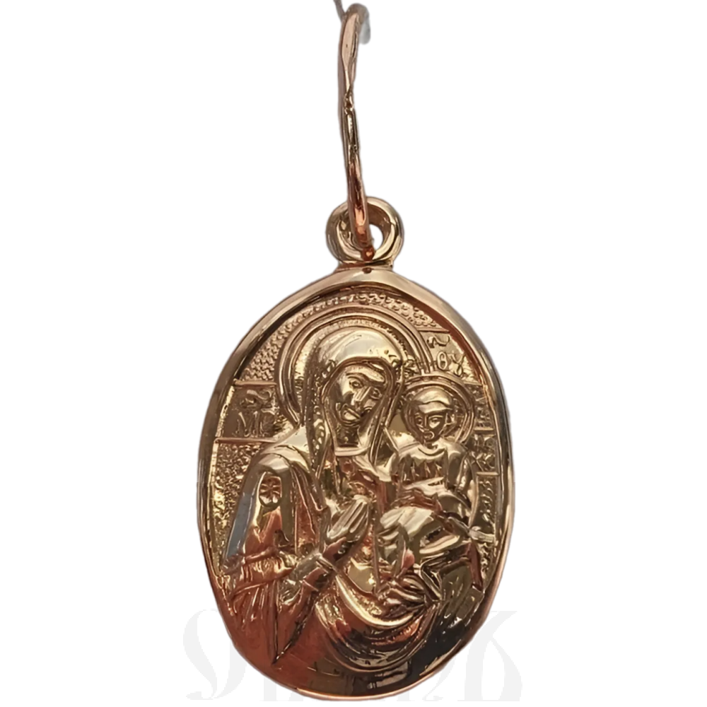нательная икона божия матерь смоленская, золото 585 пробы красное (артикул 25-101)